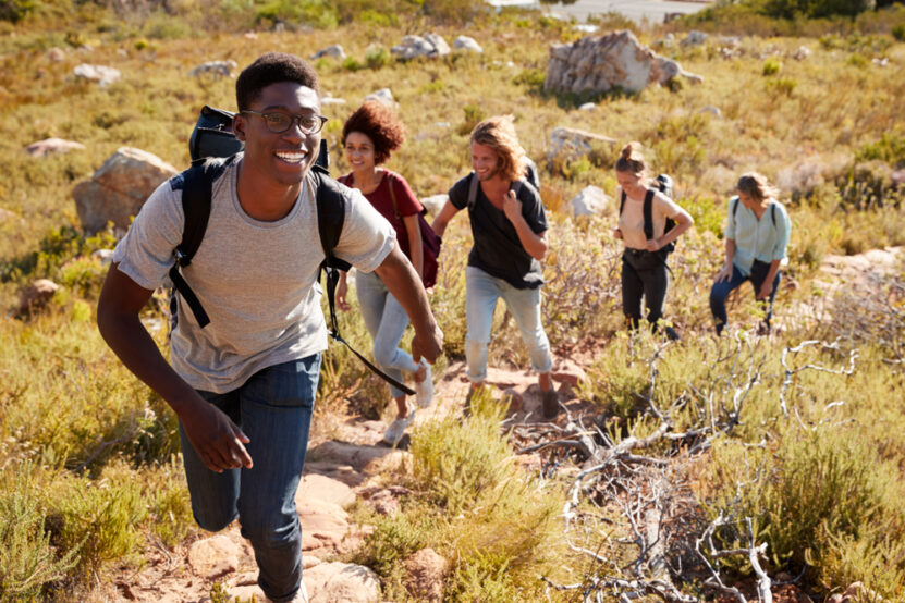 Hiking with friends